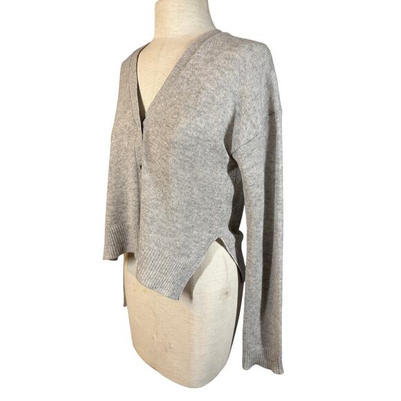 THEORY Gray Hanelee Cashmere Cardigan Sweater Small Minimalist Luxury Capsule - Picture 16 of 16